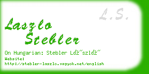 laszlo stebler business card